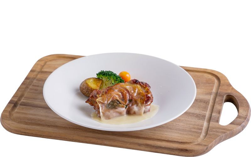 チキンのサルティンボッカ風　爽やかな柑橘の香り