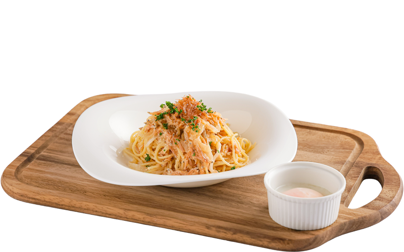 しらすと明太子のパスタ